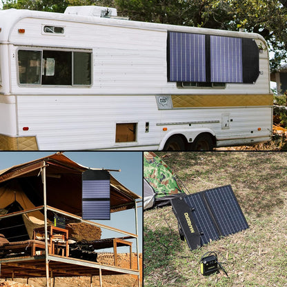 Foldable Portable Solar Panel Fan Kit