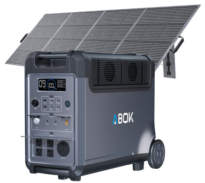 ABOK Ark3600 Portable Power Station, 3840Wh LiFePO4 Battery, Expandable to 11520Wh, 3H Fast Charge, 15 Outlets, UPS 10ms, 3600W Solar Generator for Home Backup, Camping, RV, Emergencies