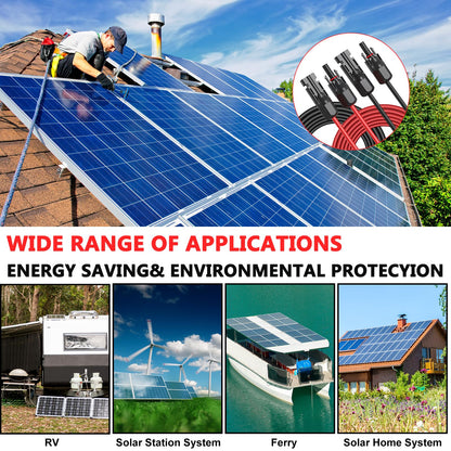 Solar Extension Cable with Waterproof Connectors for RV PV Systems
